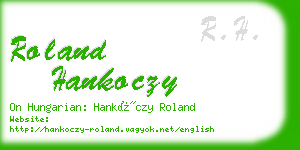 roland hankoczy business card